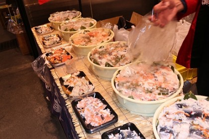 飯寿司の陳列風景