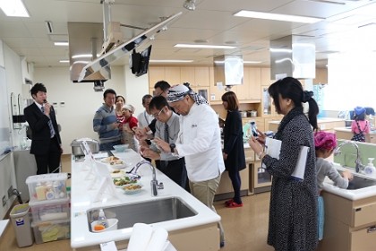 料理撮影中